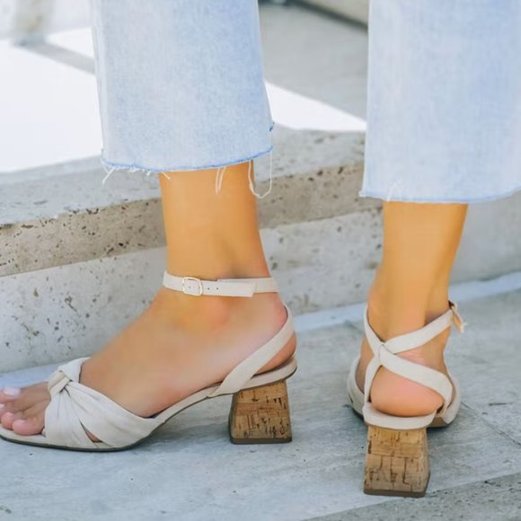 NINETTE FAUX SUEDE HEELED SANDAL - Picture 3 of 3